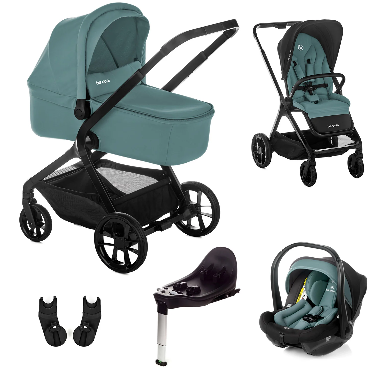 Be Cool Kombo Trio: Pushchair + Carrycot + i-Size Travel Carrier Car Seat - Image 36
