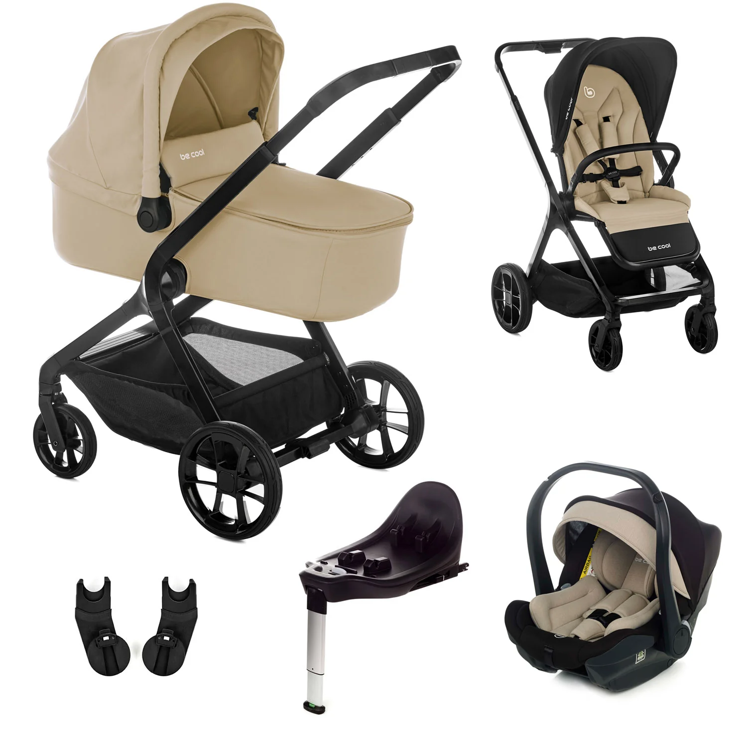 Be Cool Kombo Trio: Pushchair + Carrycot + i-Size Travel Carrier Car Seat - Image 41