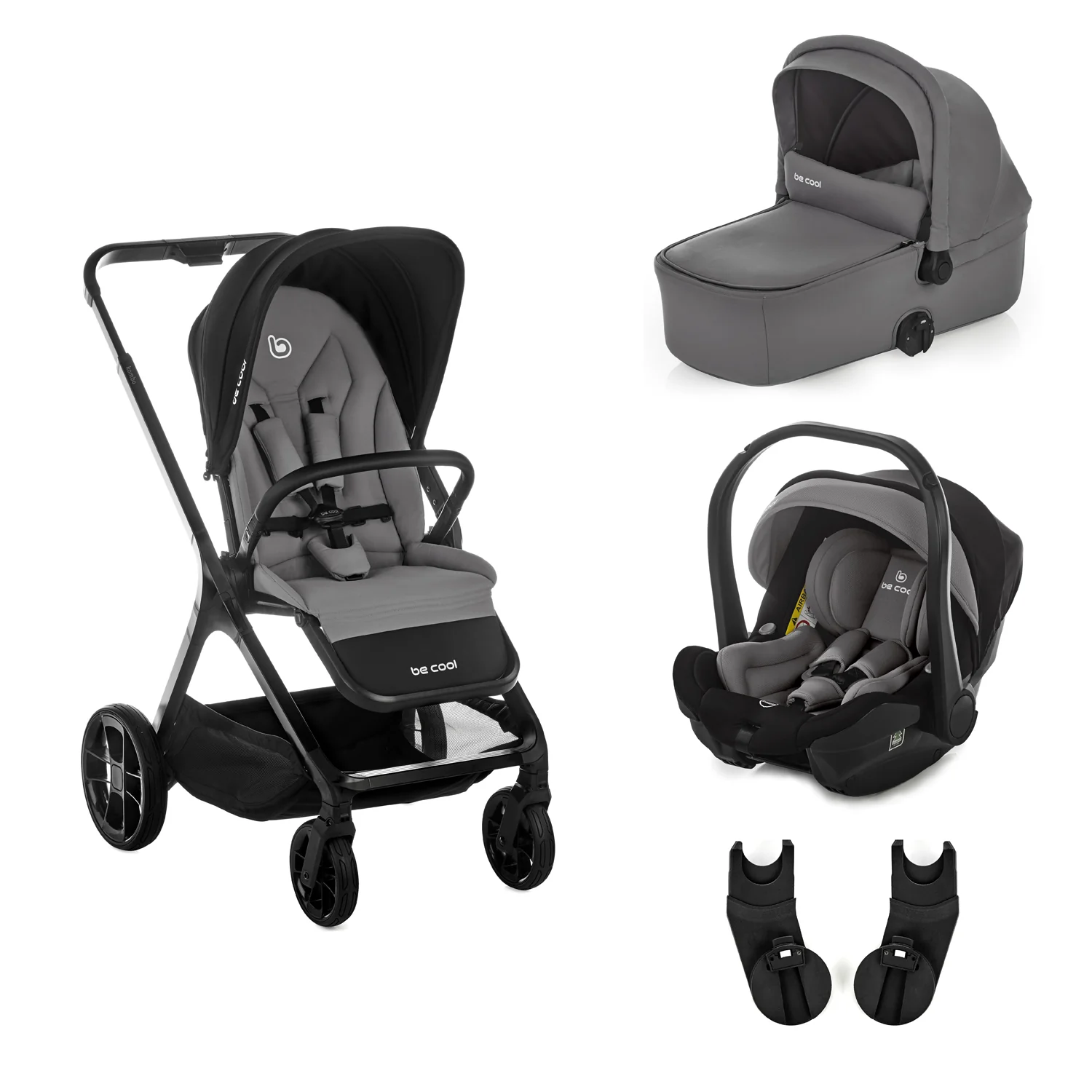 Be Cool Kombo Trio: Pushchair + Carrycot + i-Size Travel Carrier Car Seat - Image 9