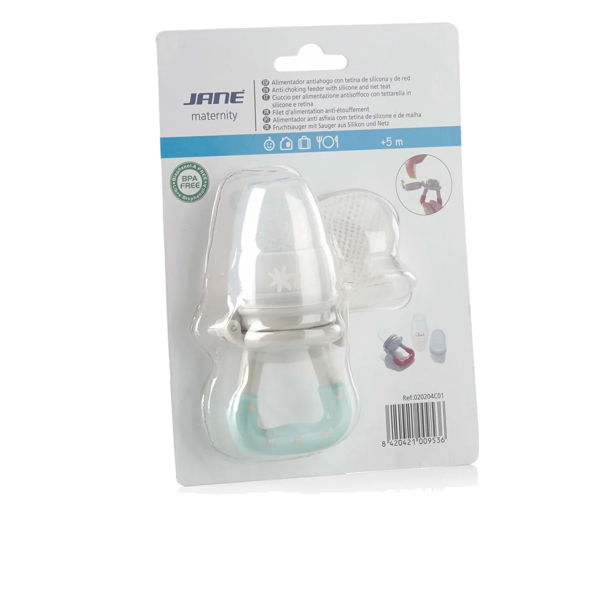 Jane Anti-Choking Feeder with Silicone and Net Teat, Mint - Image 3