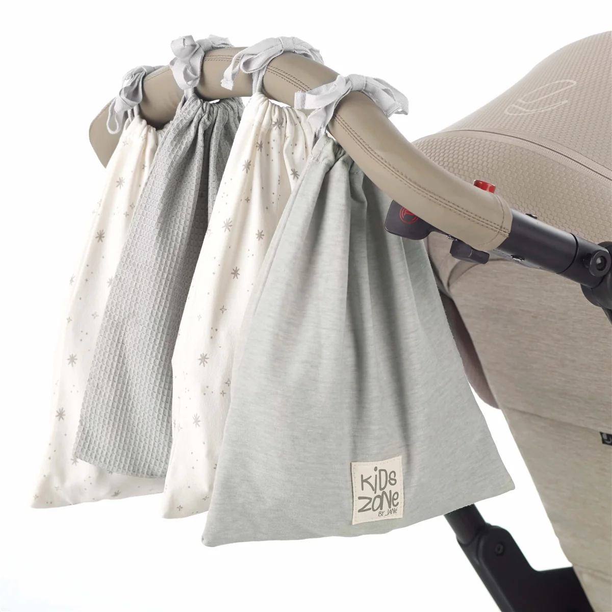 Birth Bags, Pack of 4 bags with different prints and fabrics - Image 4