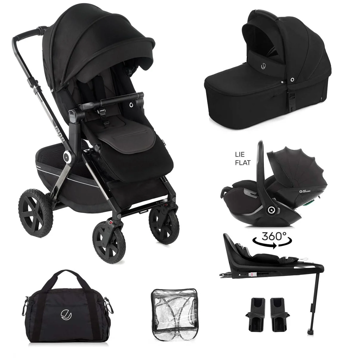 Jane Crosslight-3 Trio Kombibaby 360 Lie-Flat Car Seat Travel System, Special Edition Silver Shadow - Image 43