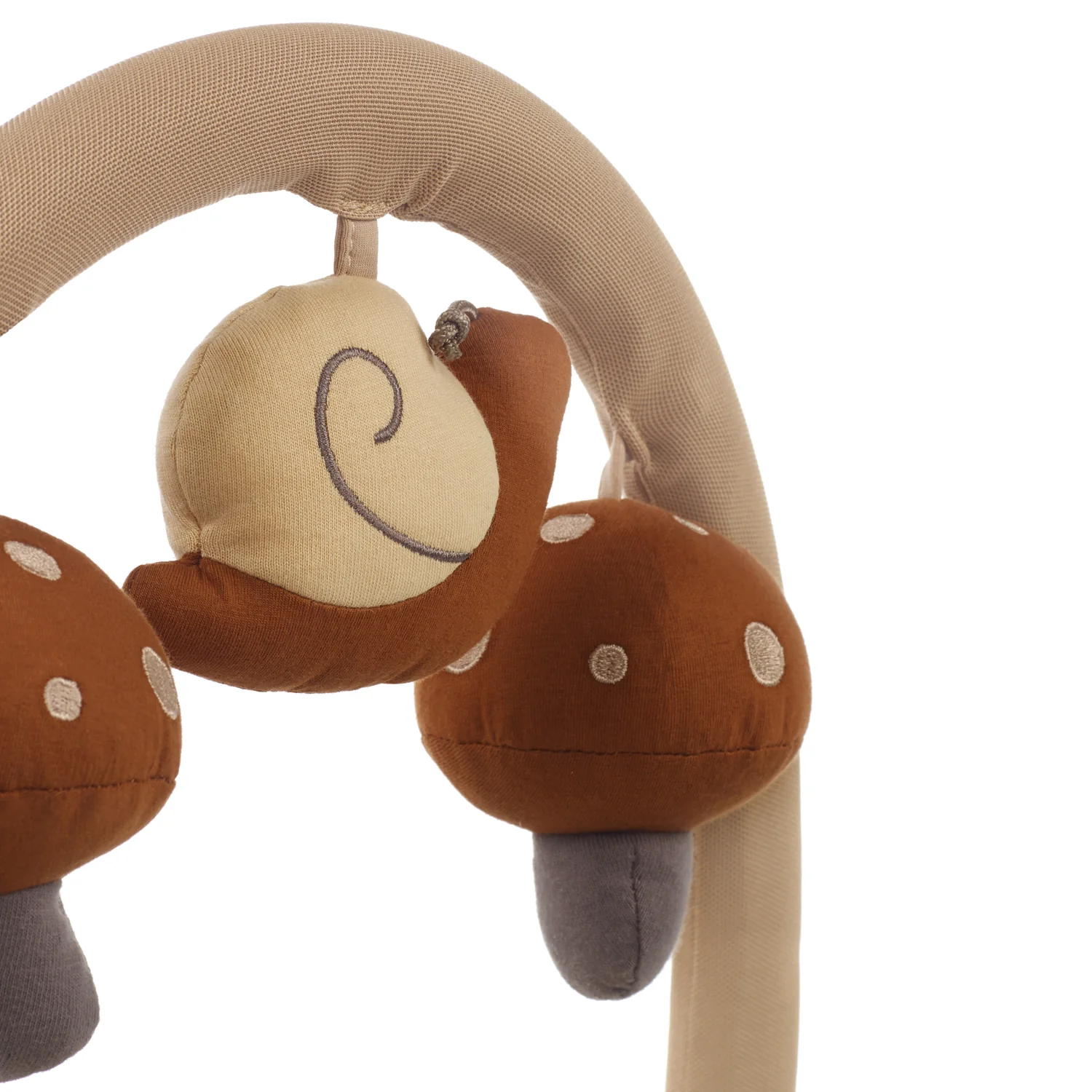 Fold Hammock Baby Rocker with Toy Arch & Reversible Newborn Cushion, Sesame - Image 3