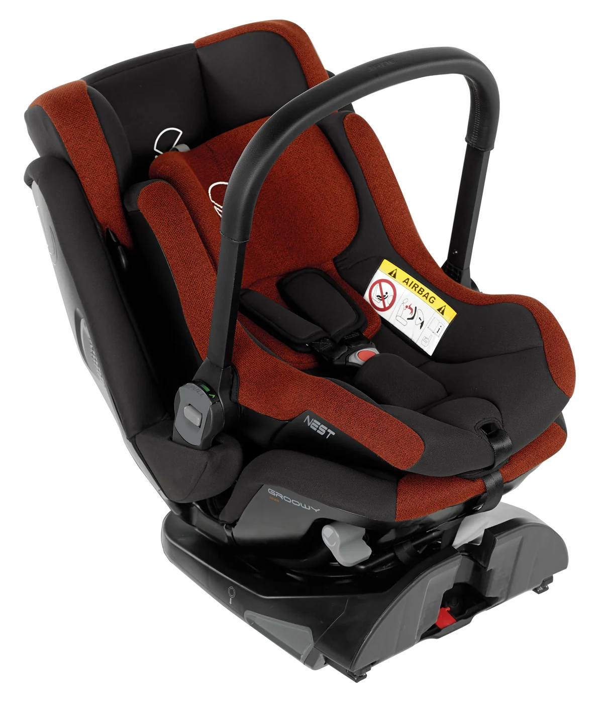 Jane Groowy + Nest i-Size Car Seat Combination 40-150cm, 0-12 Years, Matt Black - Image 33