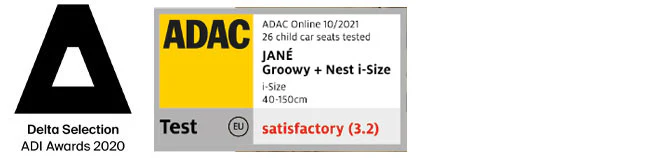 Jane Groowy + Nest i-Size Car Seat Combination 40-150cm, 0-12 Years, Matt Black - Image 37