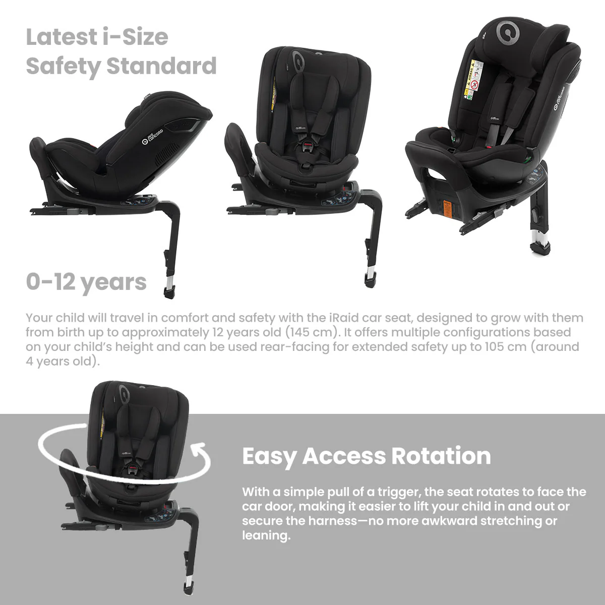 Jane iRaid 360 Swivel i-Size Car Seat, 0-12 years - Image 5