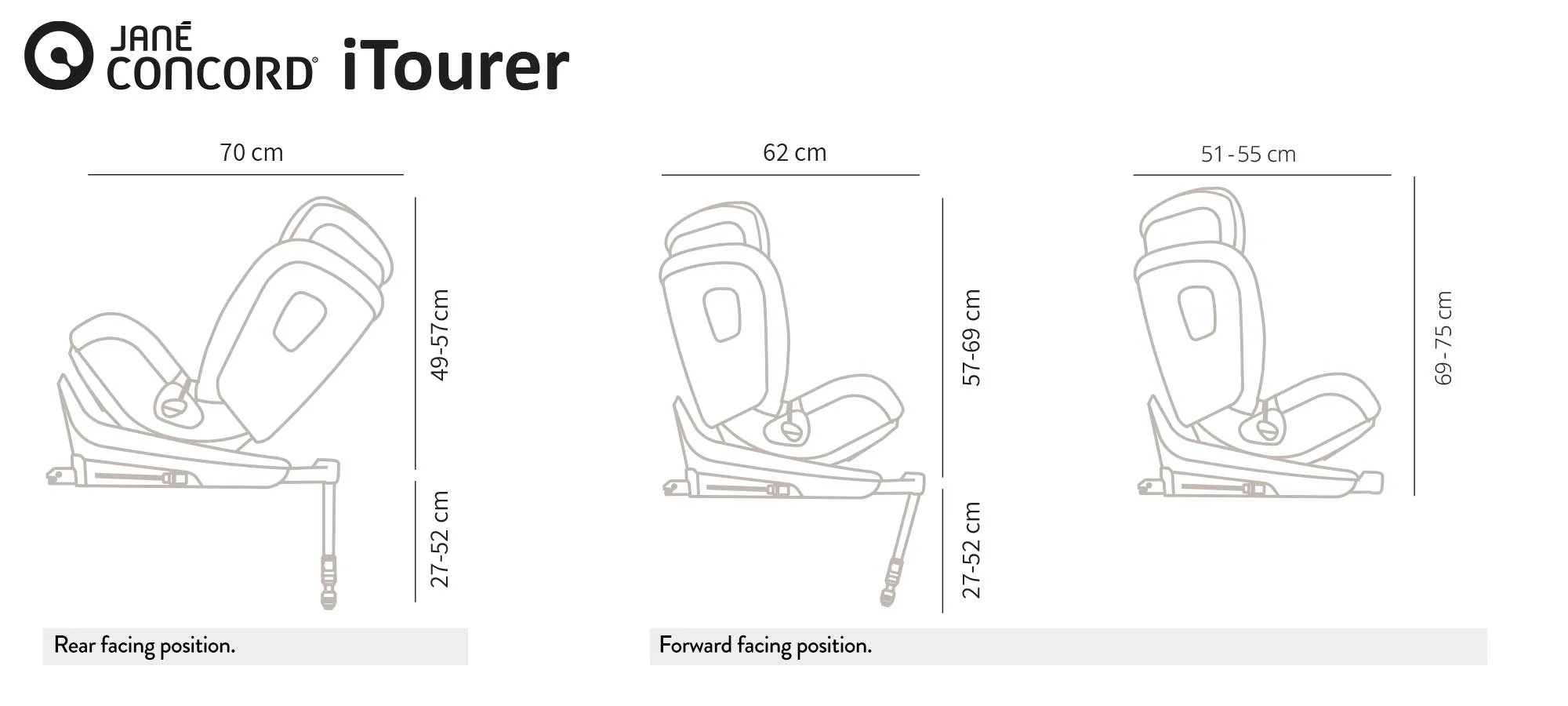 Jane iTourer 360° Swivel i-Size Car Seat, 40-125cm, 0-7 Years - Image 30