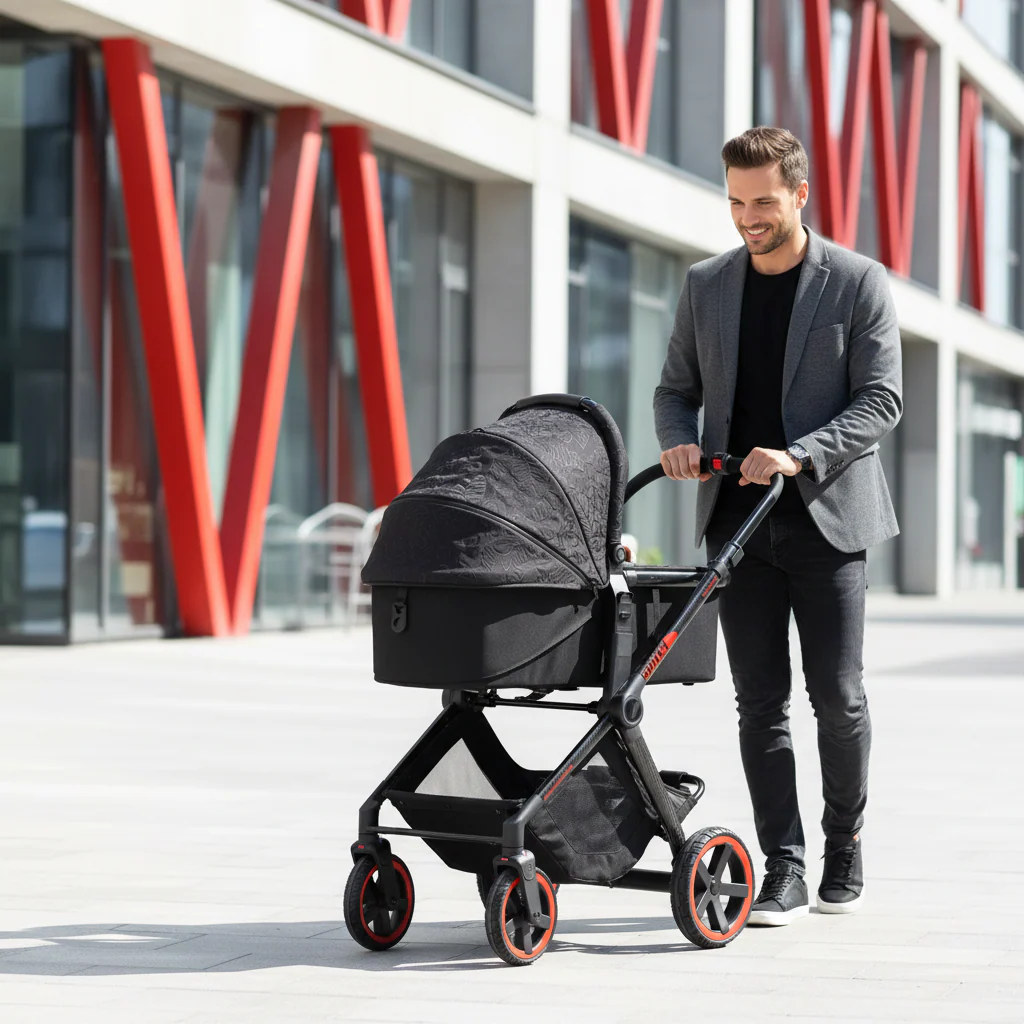 Jané Limited Edition Crosslight Pro Carbon 3in1 Travel System with Lie-Flat Kombibaby Car Seat - Image 16