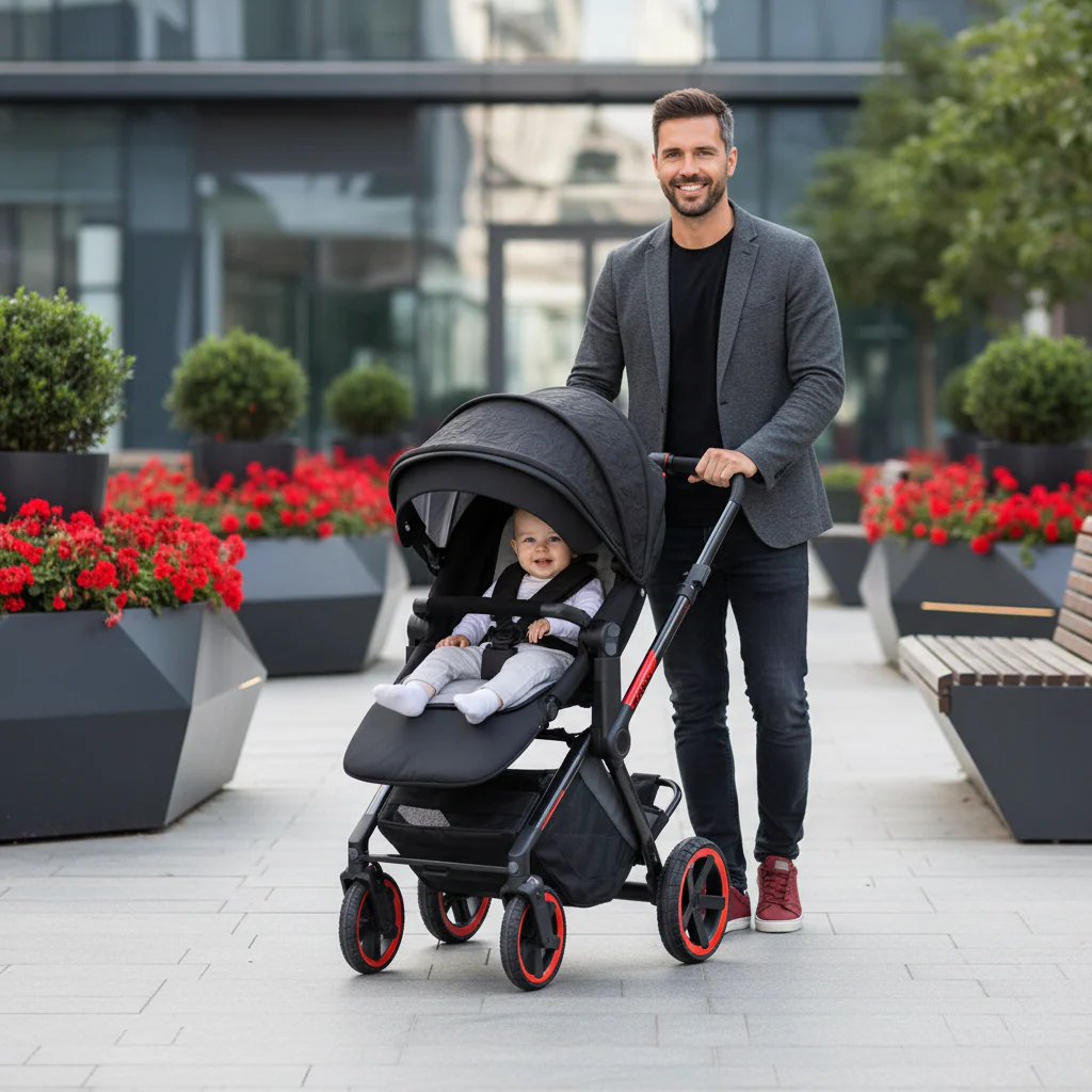 Jané Limited Edition Crosslight Pro Carbon 3in1 Travel System with Lie-Flat Kombibaby Car Seat - Image 6