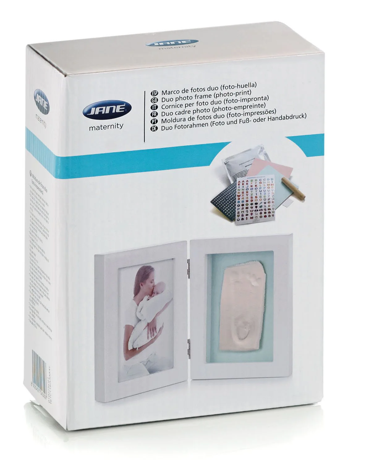 Baby Photo Frame with 2 Segments (Photo and Clay Print for Hand or Footprint) - Image 3