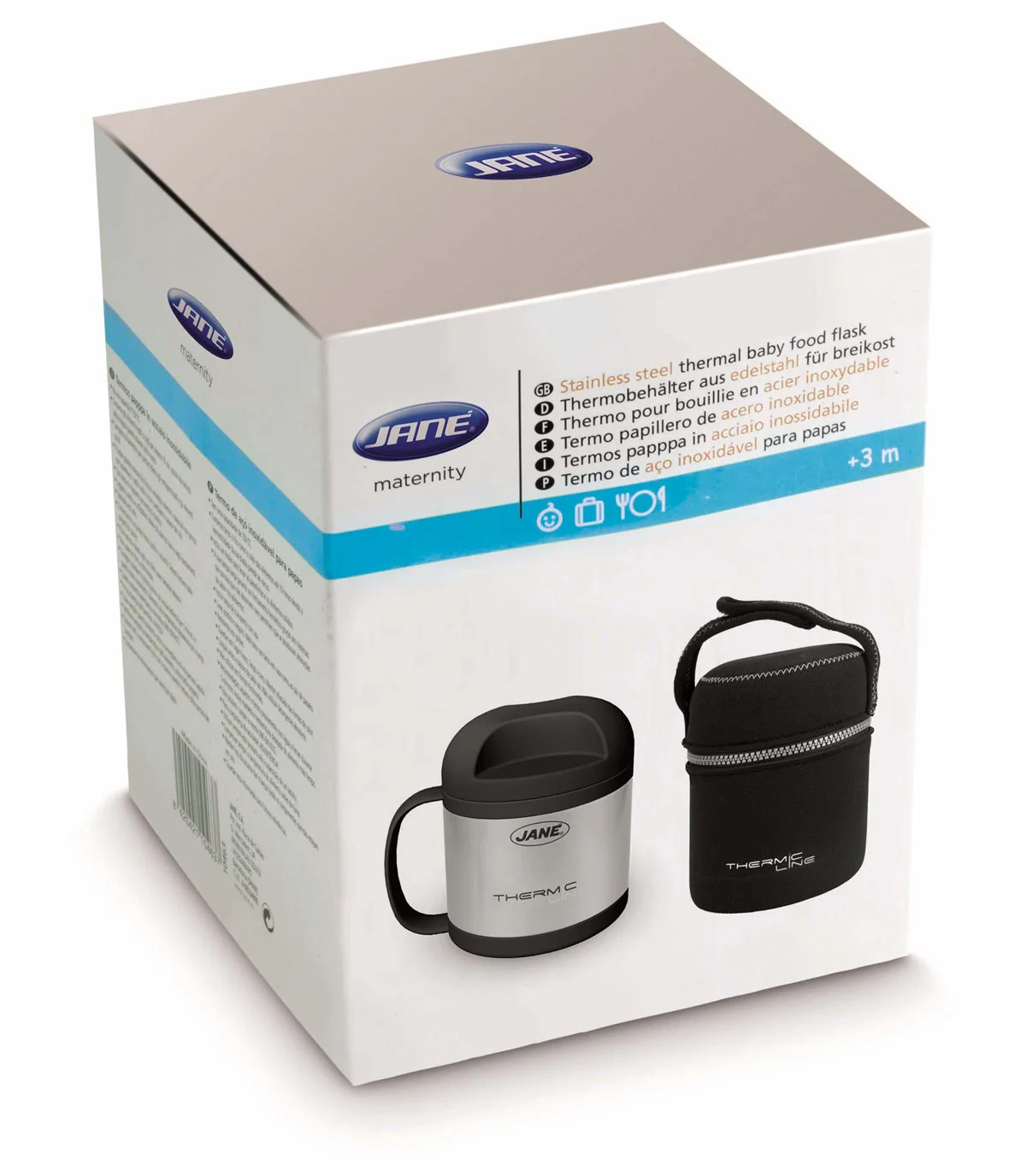 Jane Stainless Steel Thermal Food Flask with Handle – 500cc - Image 3