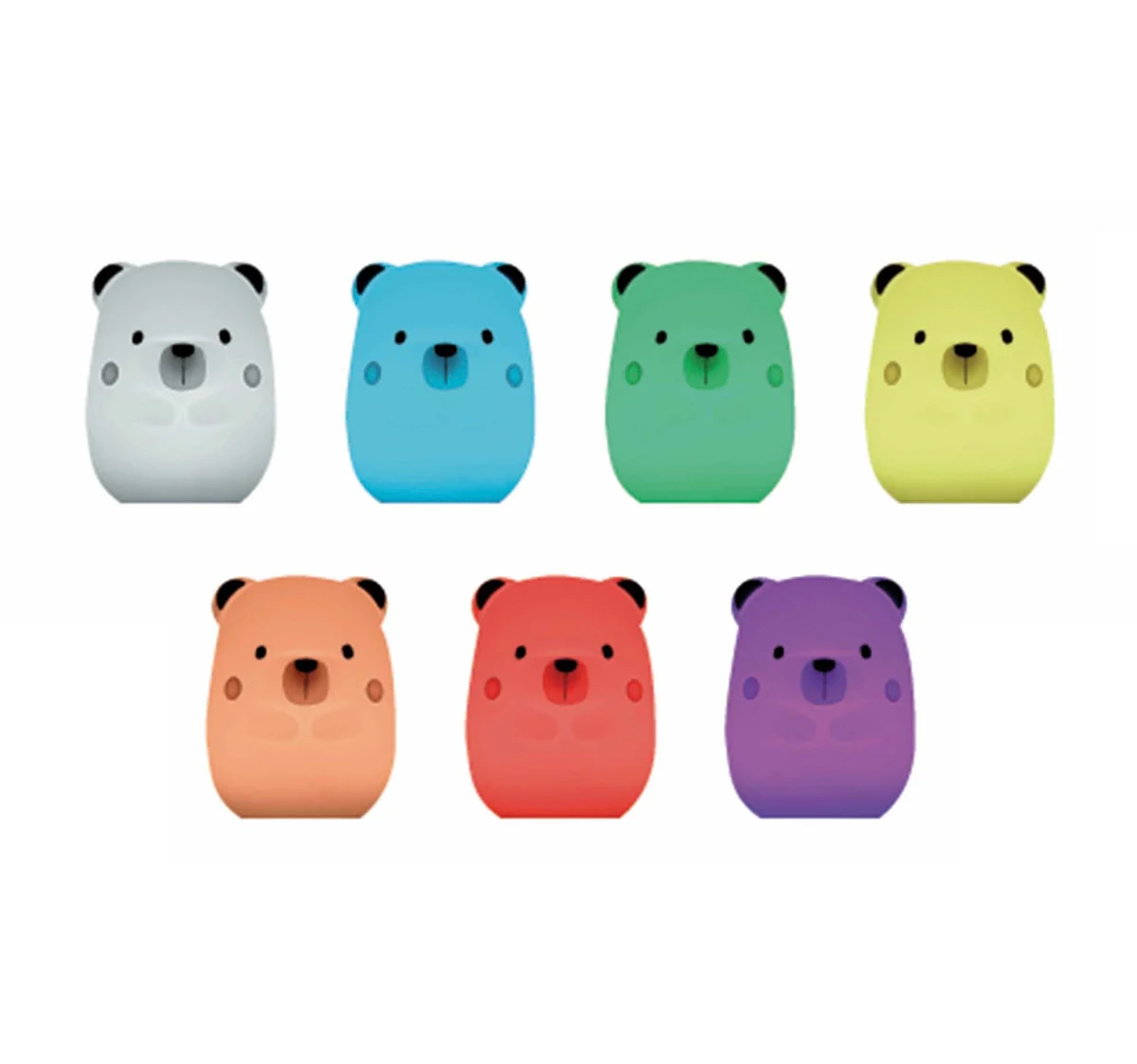 Jane Yum Bear Big Silicone Night Light – Rechargeable, Colour-Changing Sensory Lamp - Image 5