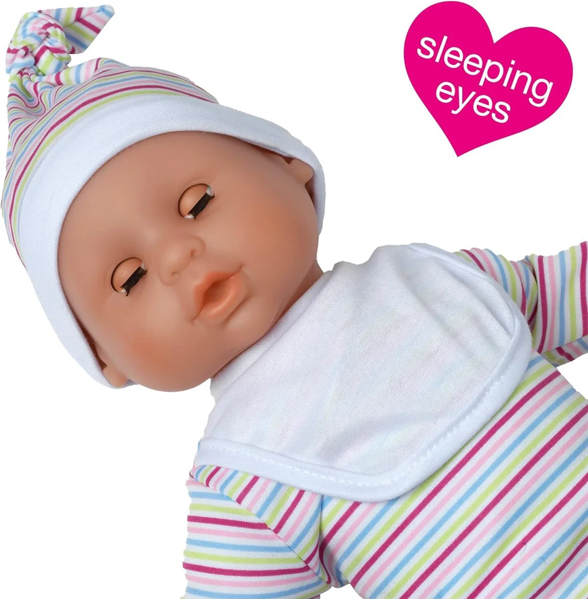 Johnston's Baby Joy, 38cm Soft Bodied Doll with Sleeping Eyes, Outfit, and 16 Interactive Sounds - Image 3