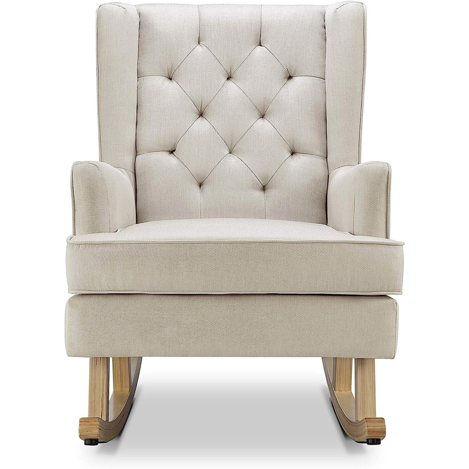 Johnston's Soothe Easy Deluxe Nursery Chair & Rocker – 2-in-1 Nursing & Feeding Chair, Natural Beige - Image 6