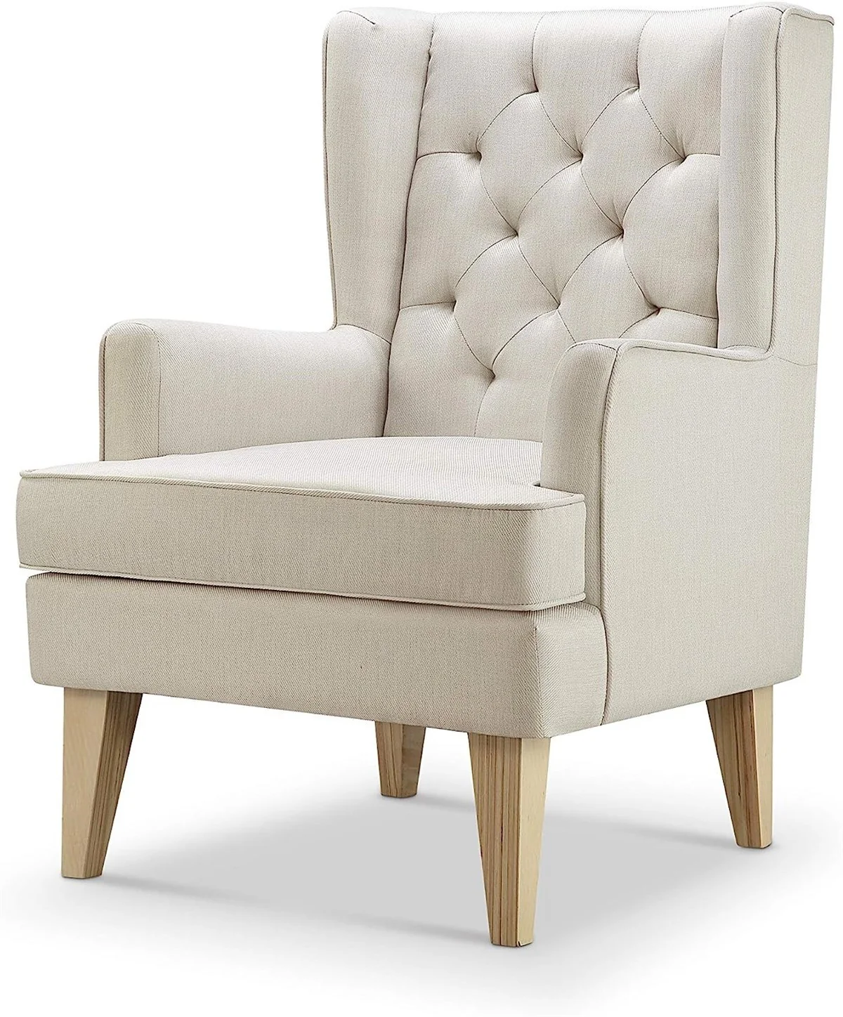 Johnston's Soothe Easy Deluxe Nursing Chair & Rocker with Foot Stool, Natural / Beech Wood - Image 6