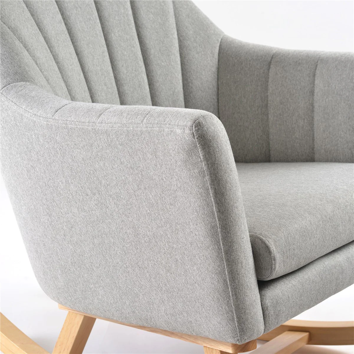 Johnston's Willow Nursing Rocking Chair & Footstool Set – Ergonomic Comfort for Feeding & Relaxing, Grey - Image 5