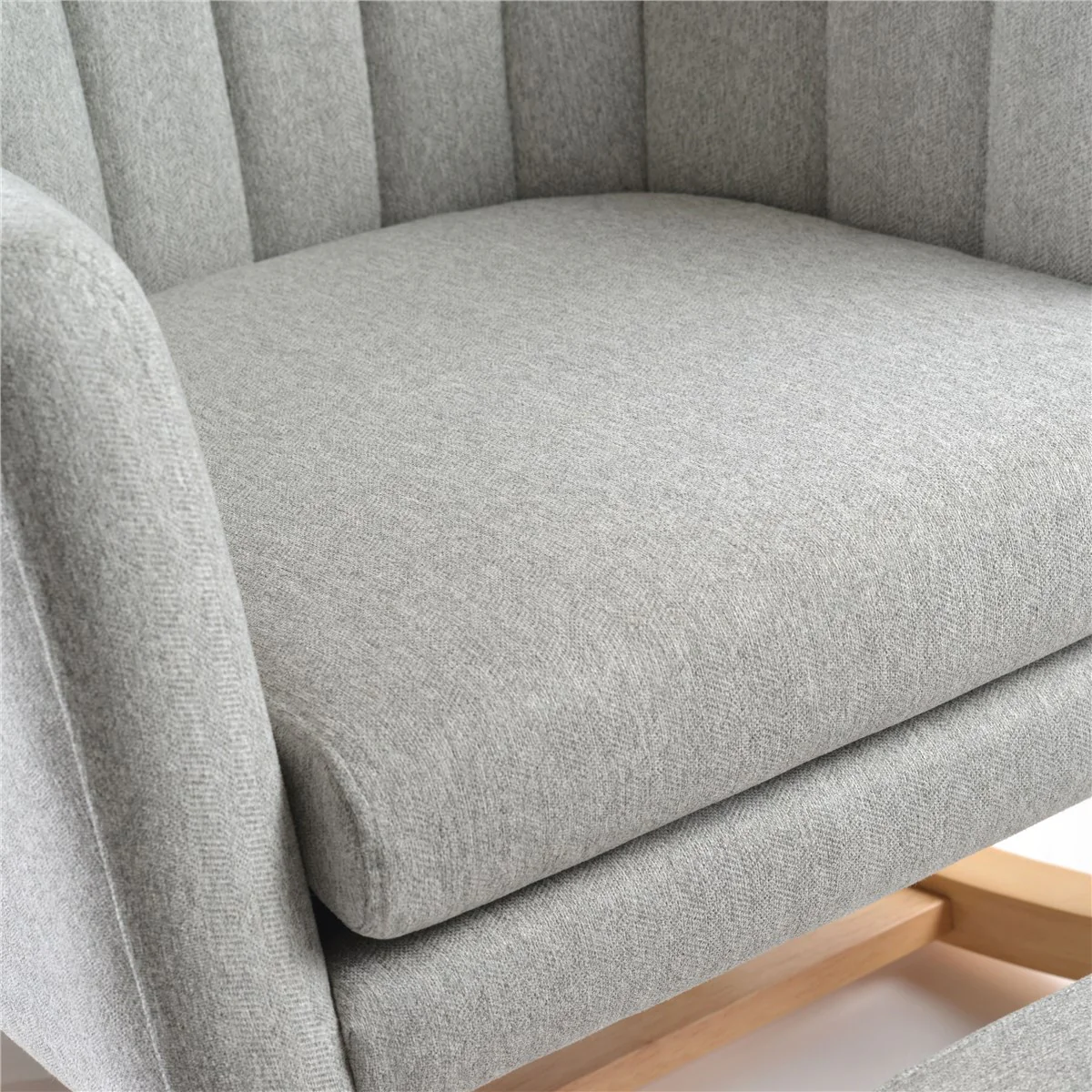 Johnston's Willow Nursing Rocking Chair & Footstool Set – Ergonomic Comfort for Feeding & Relaxing, Grey - Image 6