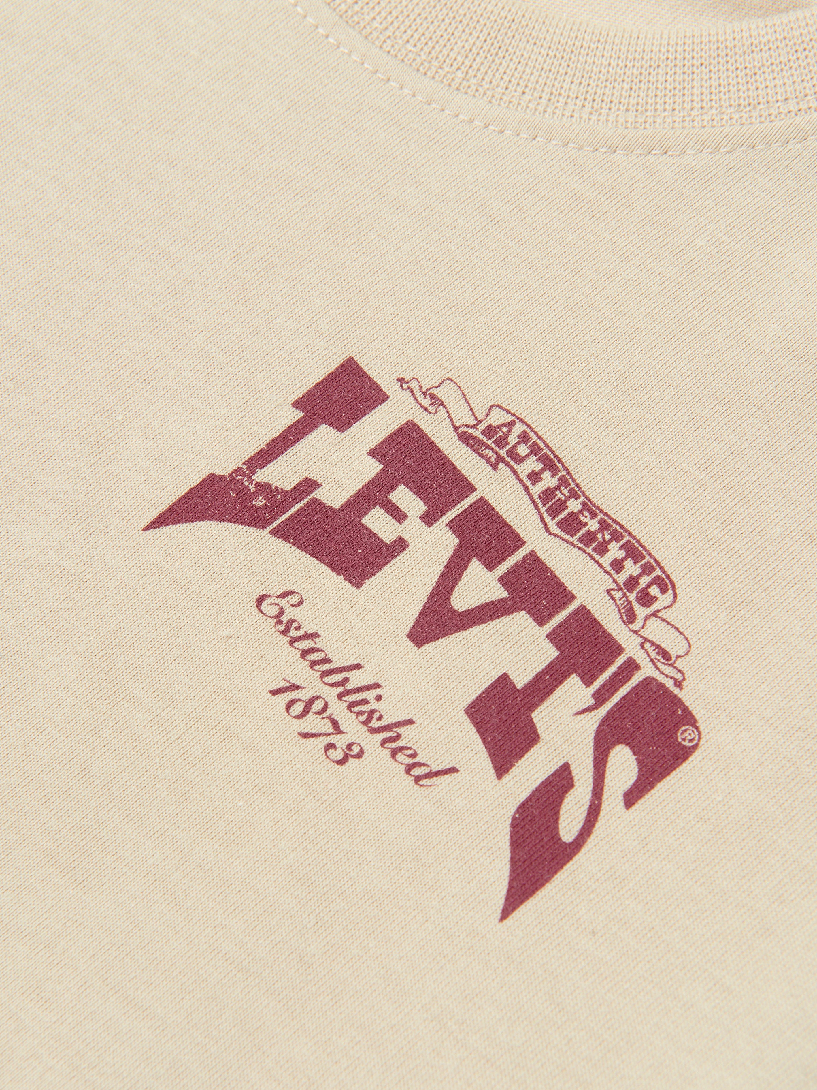 Levi's Boys Galloping Free T-Shirt in Beige - Image 4