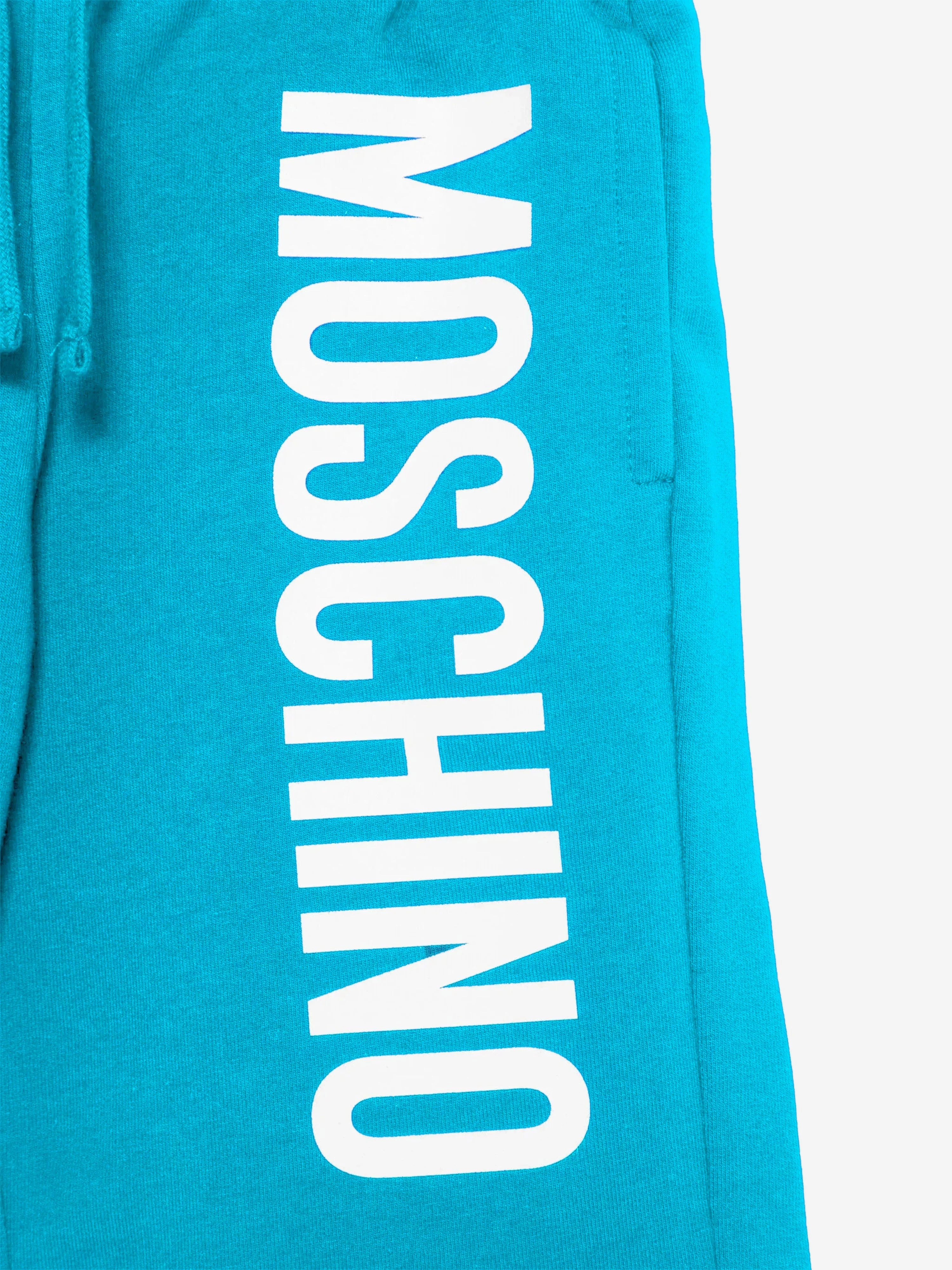 Moschino Boys Logo Print Shorts in Blue - Image 3