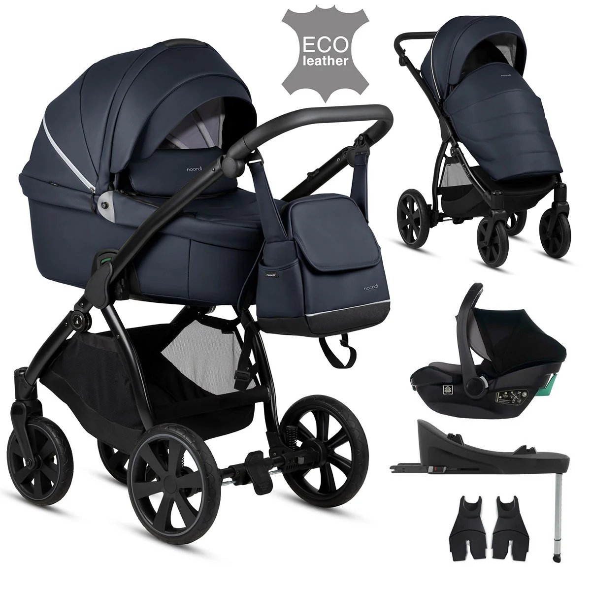 Noordi Fjordi V1 Leather 3in1 with Travel Carrier Car Seat - Image 23