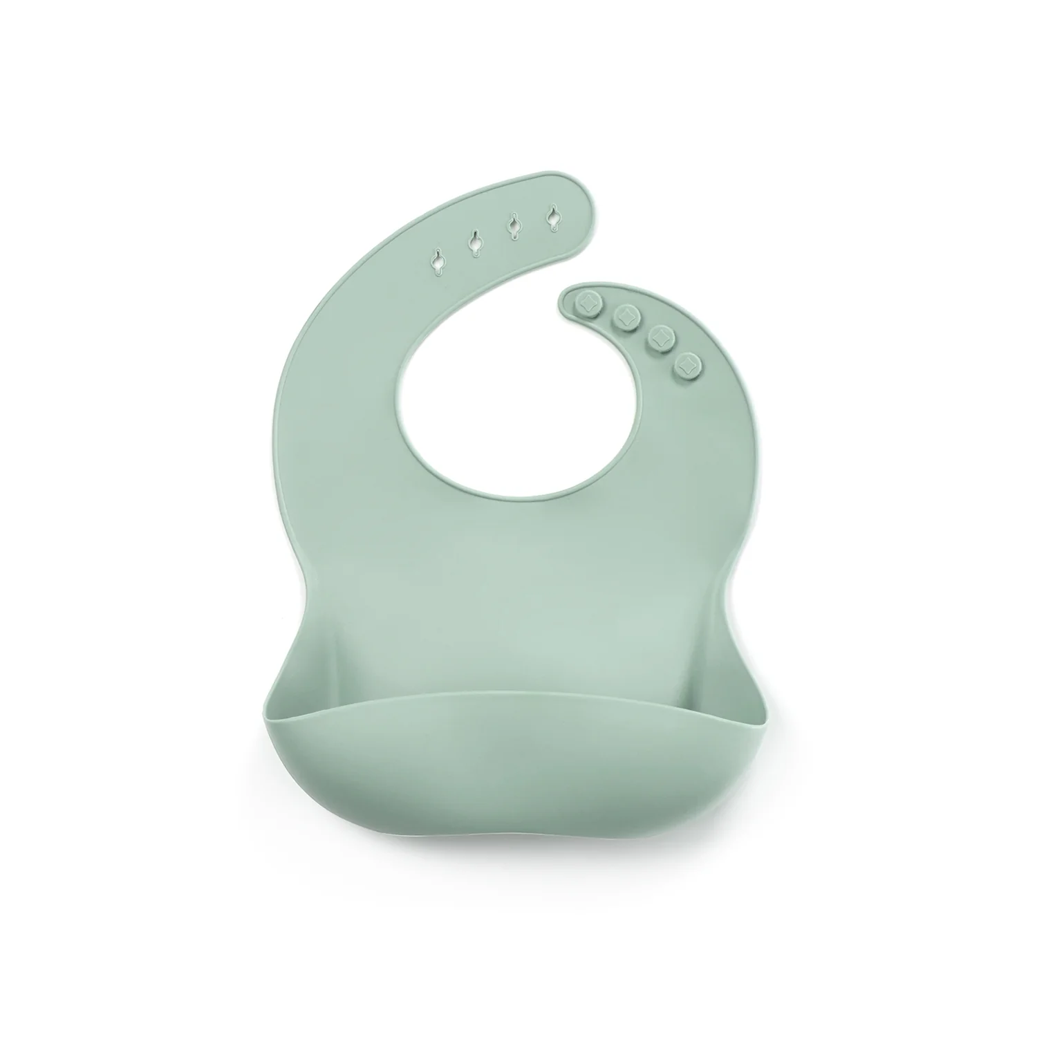 Roll-up Silicone Baby Bib with Stay-Open Crumb Catcher – 100% Food Grade Silicone - Image 4